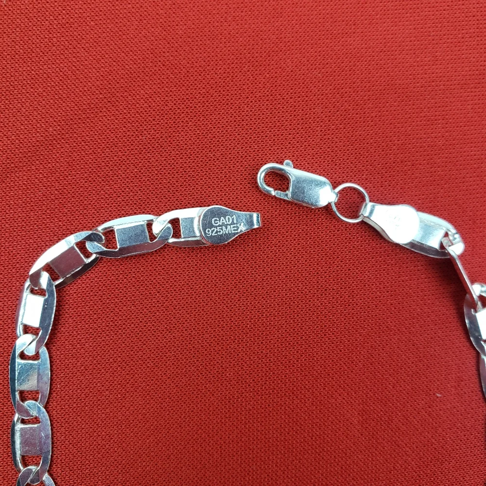 925 real solid‎ sterling silver bracelet for  men